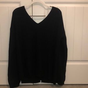 Black oversized sweater